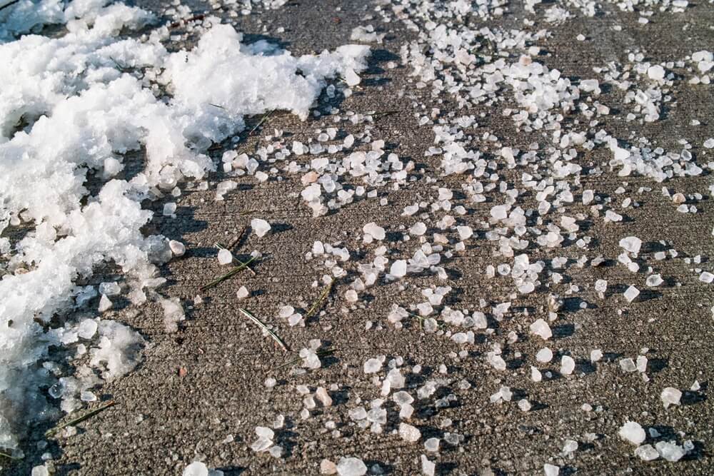 put salt on my concrete