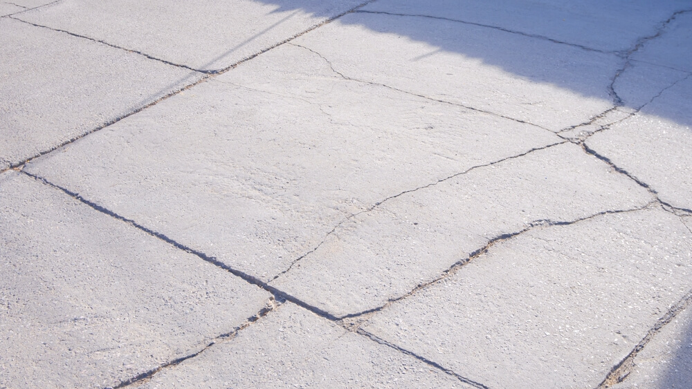 damaged concrete patio