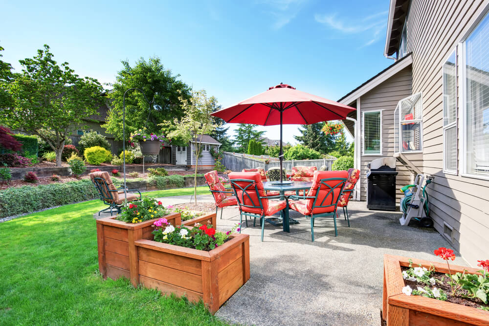 concrete patio size