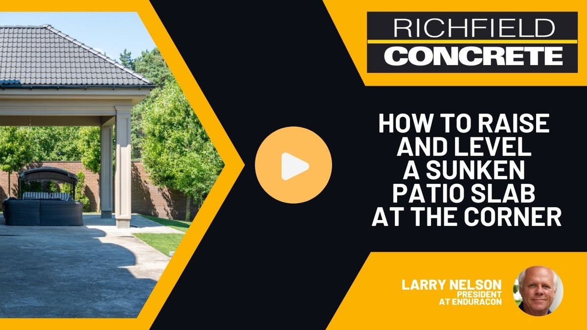 How to Raise and Level a Sunken Patio Slab at the Corner