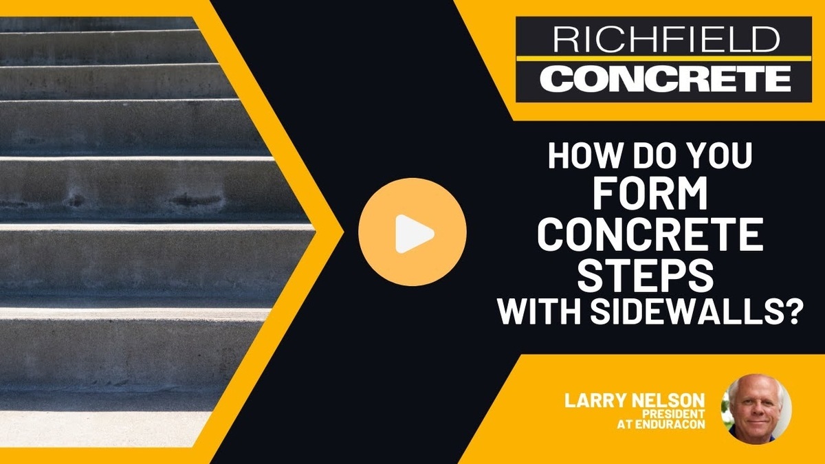 How Do You Form Concrete Steps with Sidewalls?